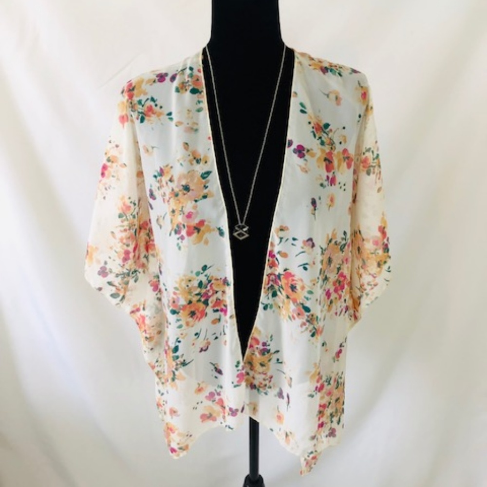 Sheer Floral Cardigan